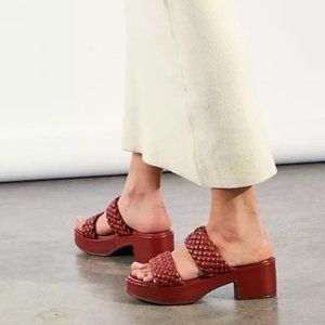 Free People Seychelles Winnie Quilted platforms (also called "Novelty Sandal")